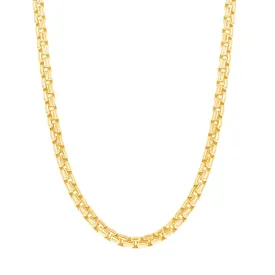 10K Yellow Gold 2.5mm Venetian Round Box Chain 18", 20", 22", 24"