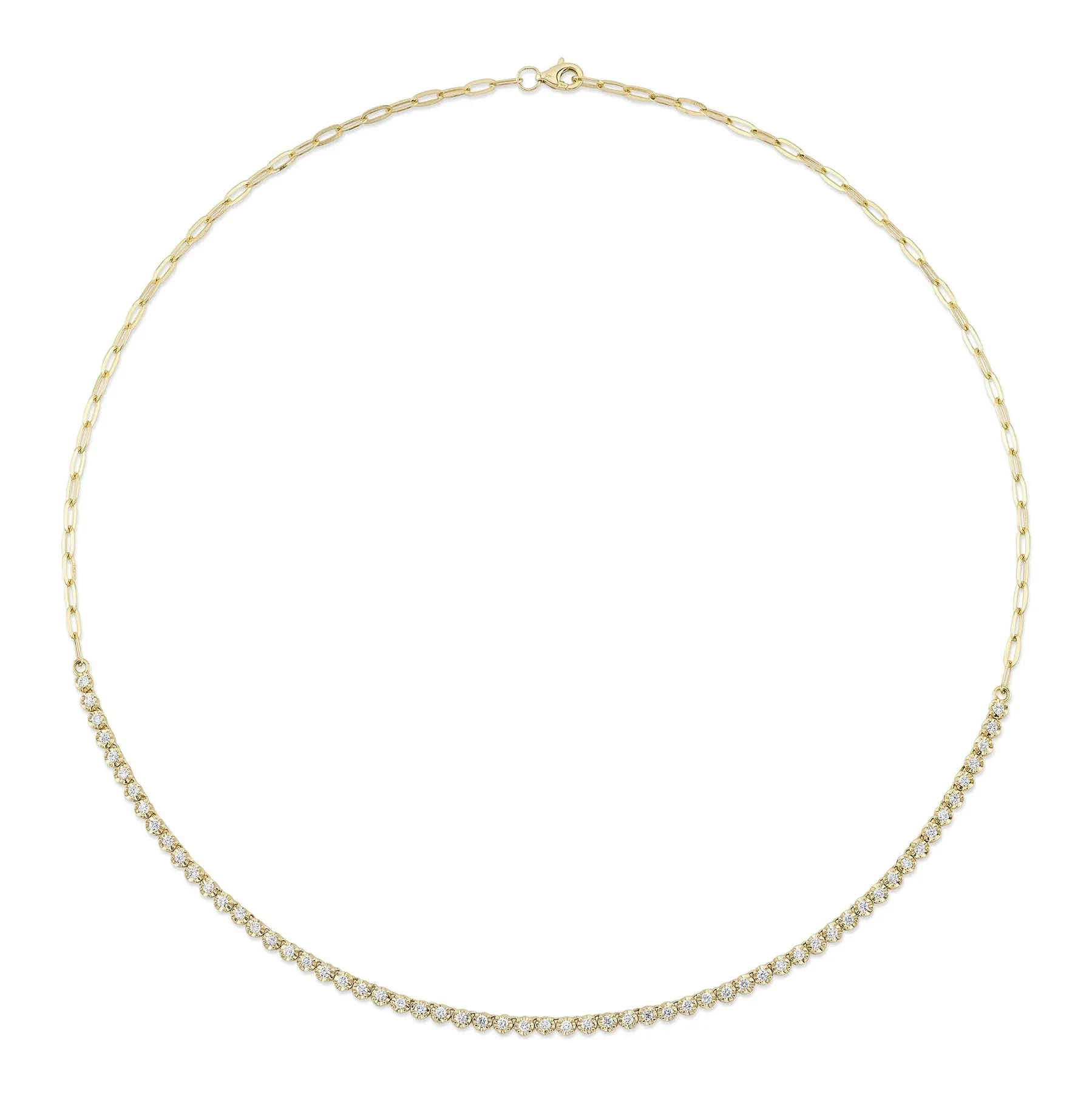 14K GOLD DIAMOND BAILEY NECKLACE