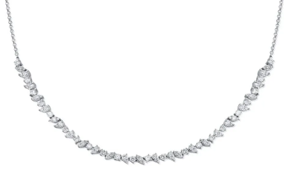 14K GOLD DIAMOND NINA NECKLACE