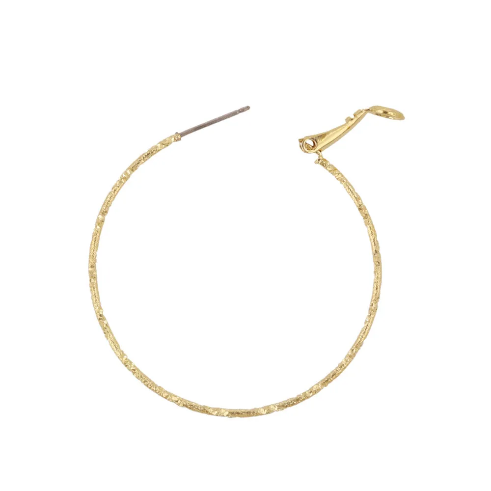 40mm Textured Hoop Earrings