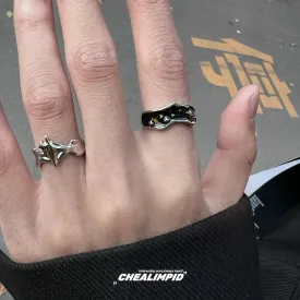 Abstract Metal Design Finger Rings