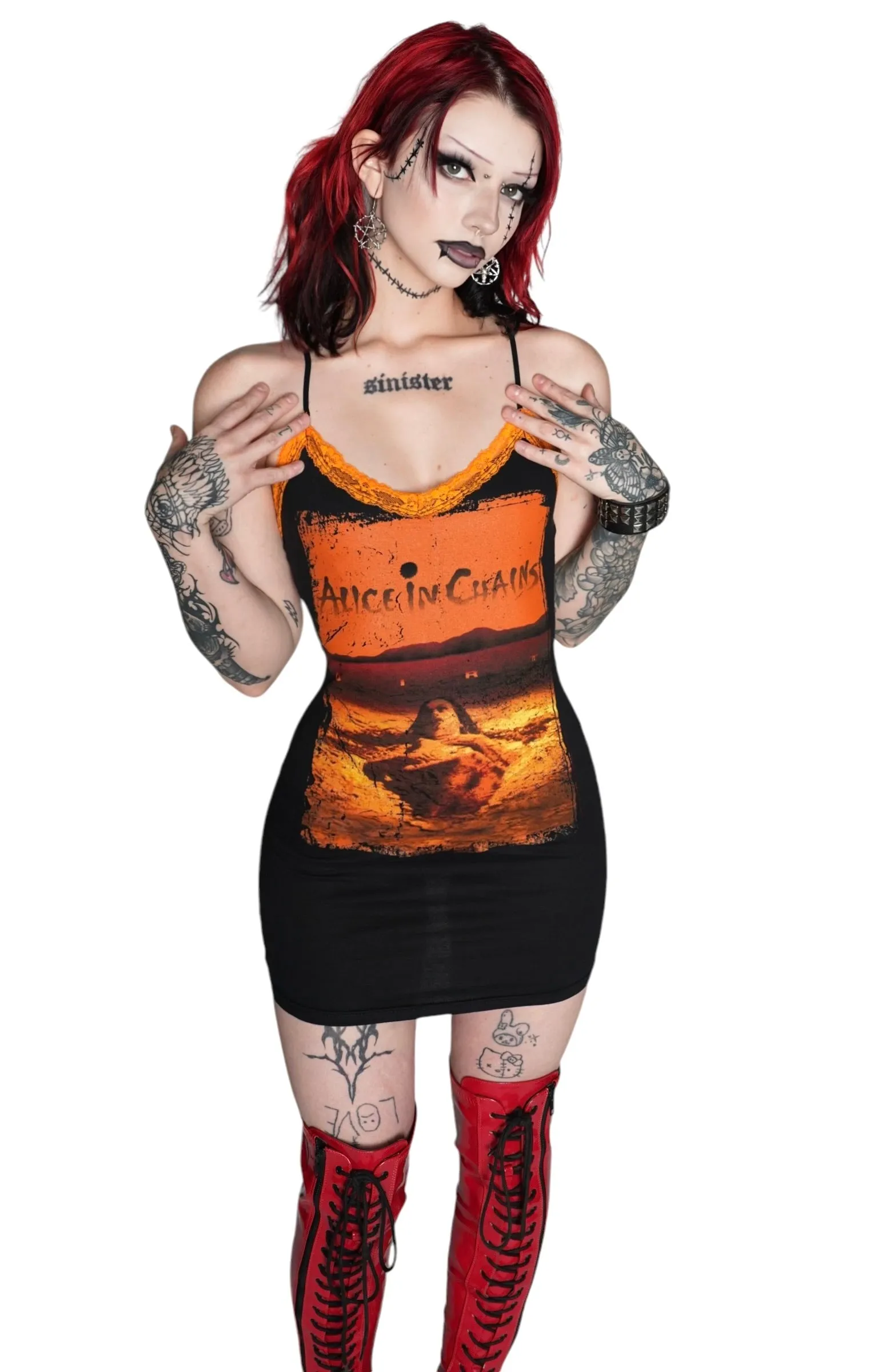 Alice in Chains Lace Strap Dress