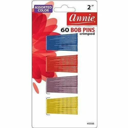 Annie: 60 Bob Pins 2" Assorted #3306