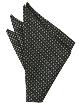 Asphalt Venetian Pin Dot Pocket Square