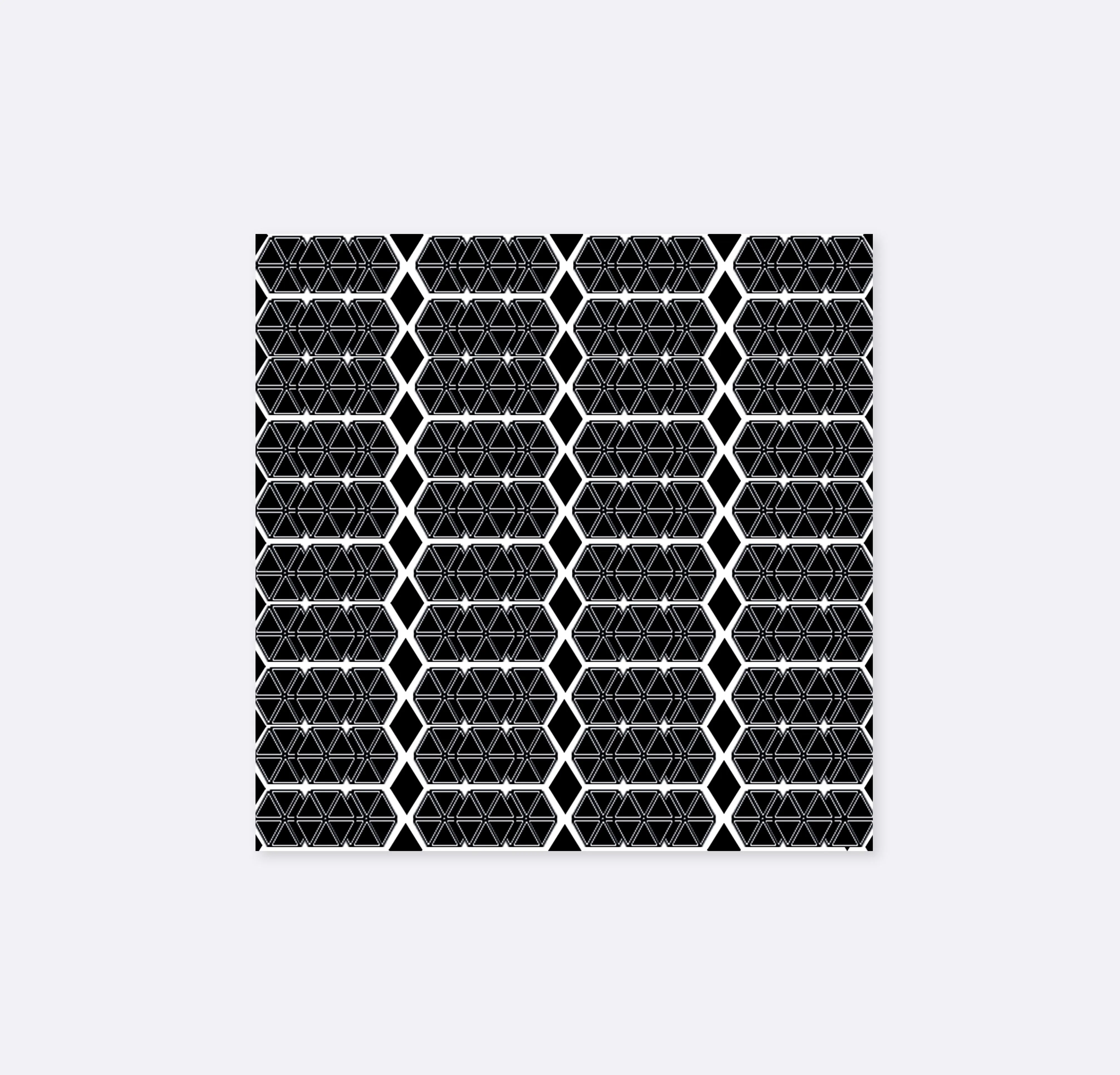 Black and White Hexagonal - Silk Pocket Squares