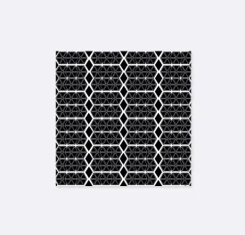 Black and White Hexagonal - Silk Pocket Squares