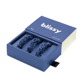 Blissy Skinny Scrunchies - Blue