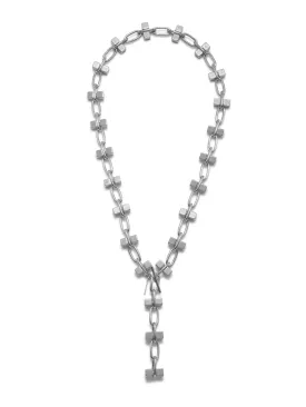 Blockbuster Silver Chain Long Necklace