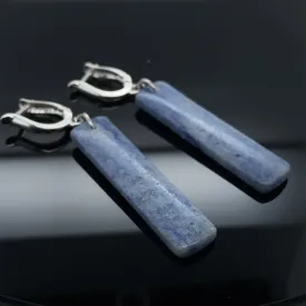 Blue Aventurine Dangle Earrings