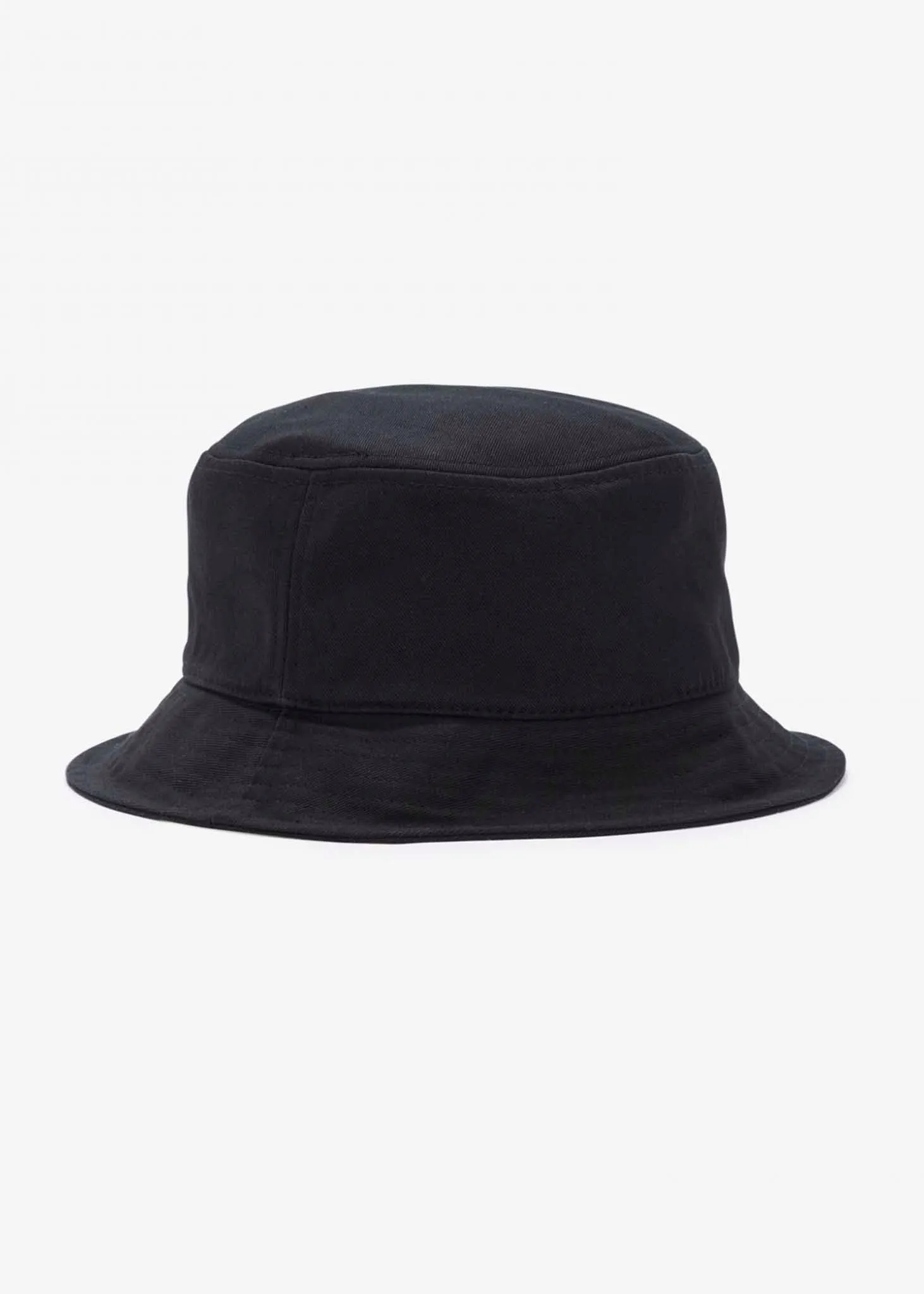 Branded twill bucket hat - black