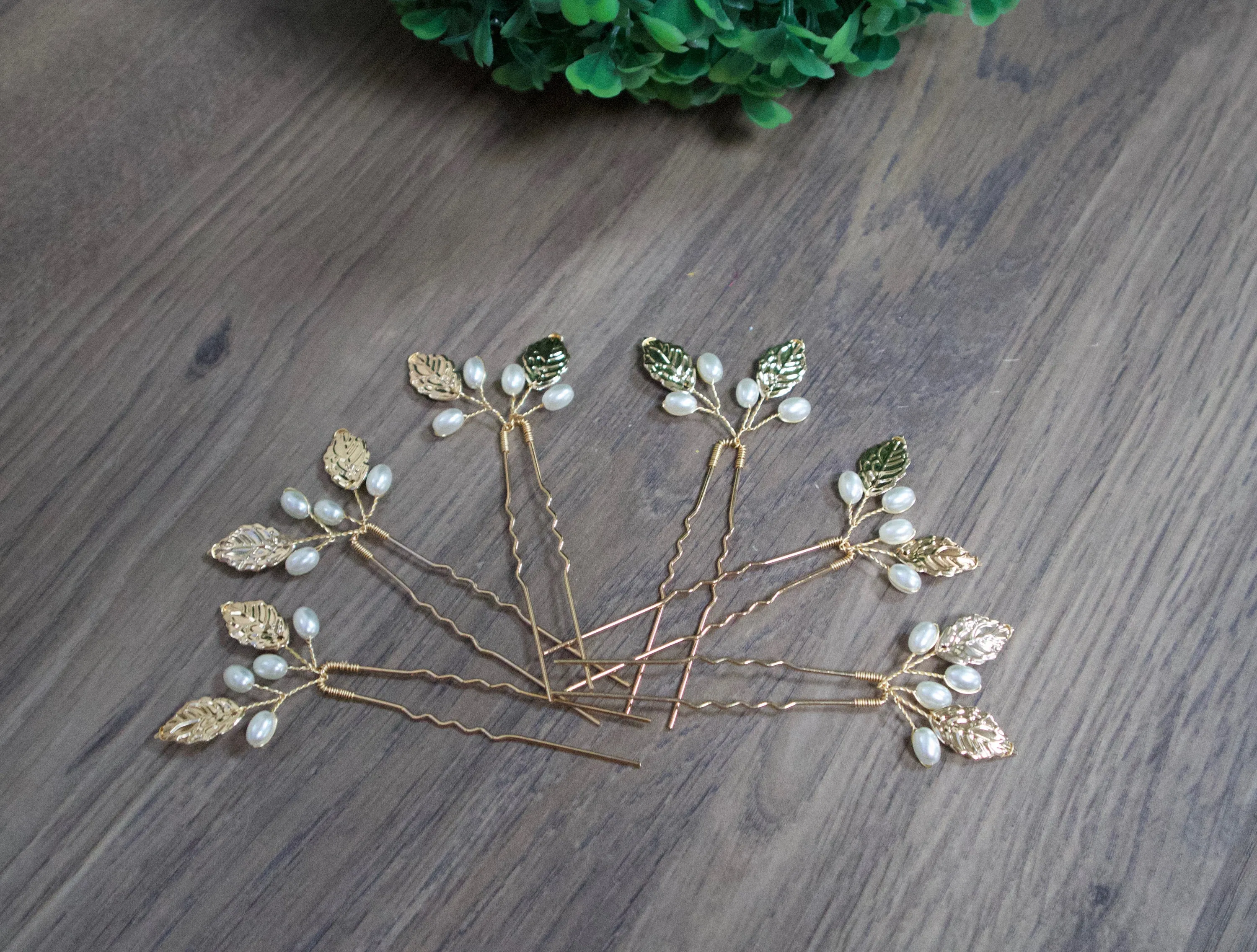 Bridal Hair pins Wedding Hair pins Wedding Hair Accessories Leaf Bridal Hair pins Wedding Hair pins Gold Leaf Bridesmaid Hair Pins