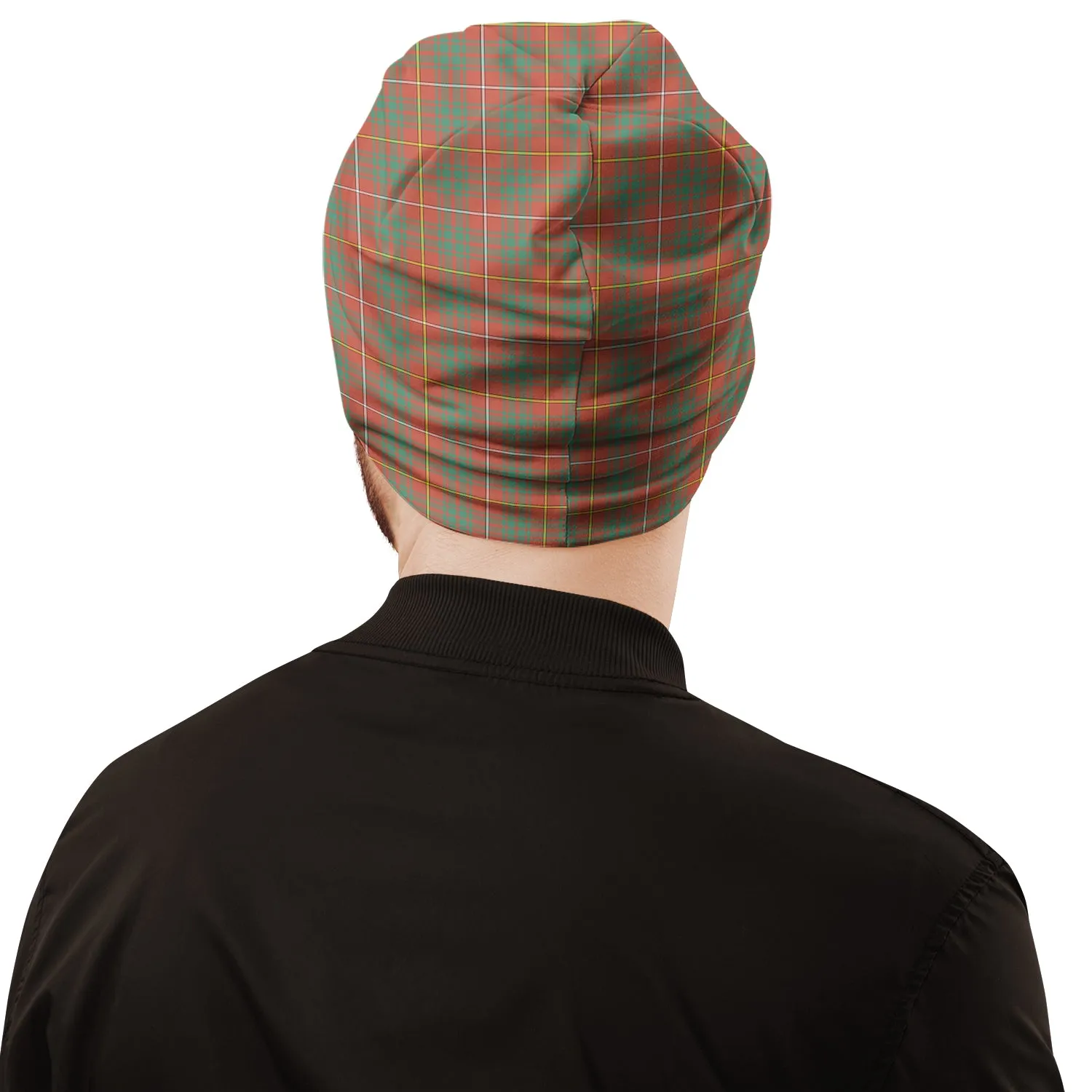 Bruce Ancient Tartan Beanies Hat with Family Crest