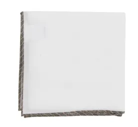 Brunello Cucinelli White Cotton Pocket Square