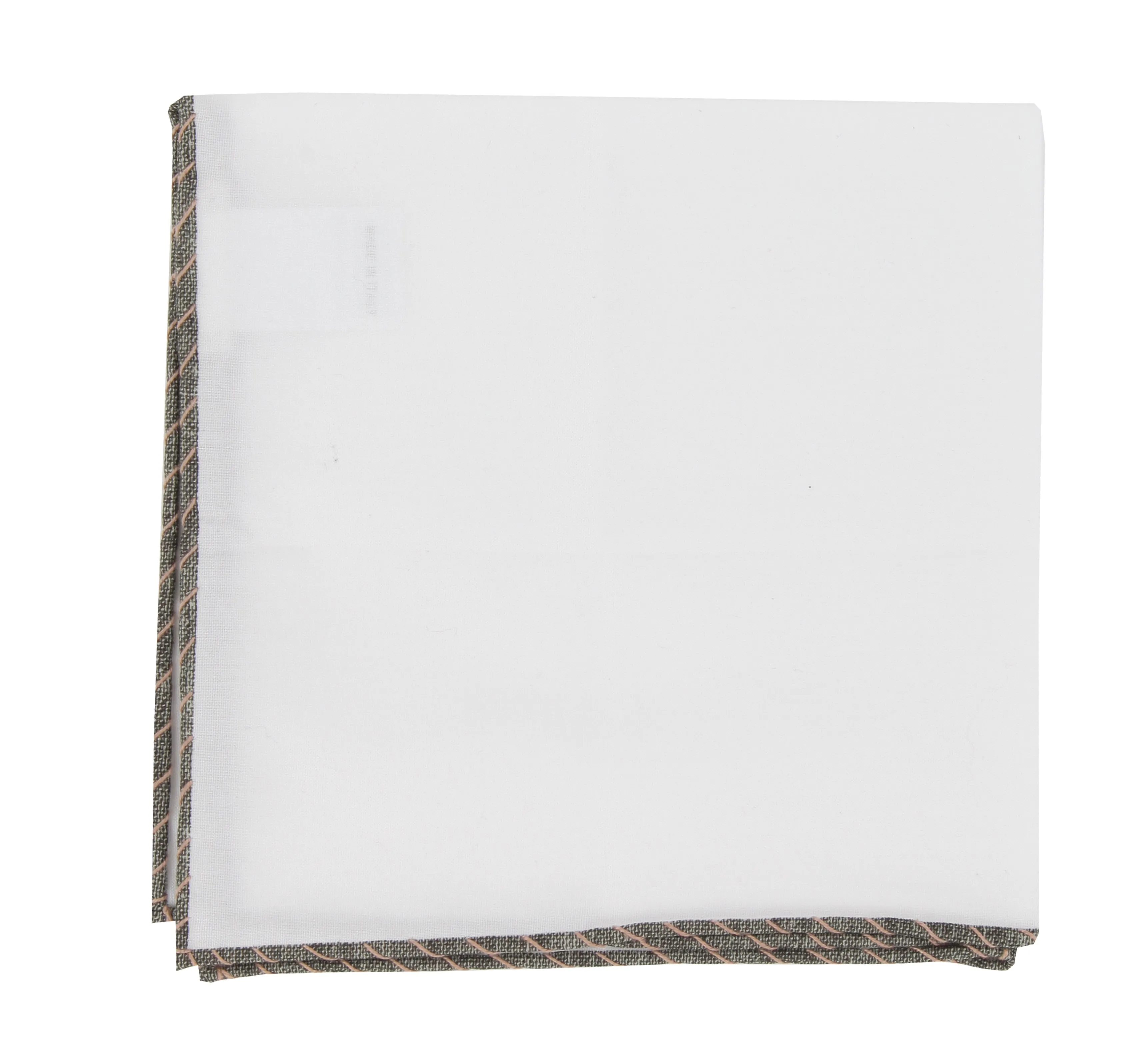 Brunello Cucinelli White Cotton Pocket Square