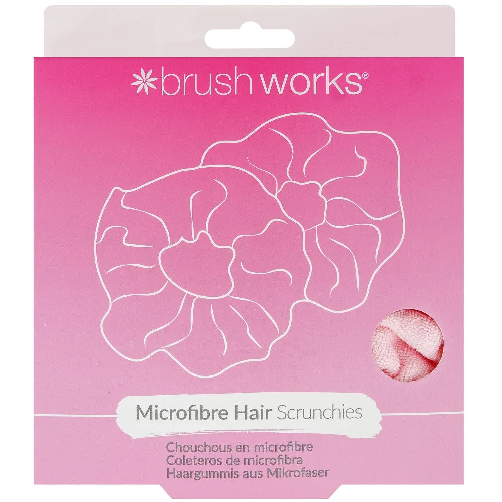 Brushworks Microfibre Hair Scrunchies Pack of 2