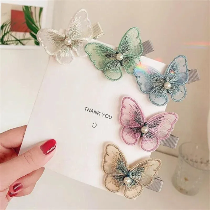 Butterfly Hair Clip Butterflies Hair Barrettes Hair Accessories for Girls (6 Pcs Random Color)