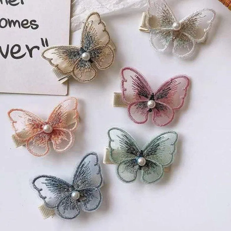 Butterfly Hair Clip Butterflies Hair Barrettes Hair Accessories for Girls (6 Pcs Random Color)