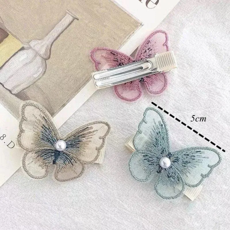 Butterfly Hair Clip Butterflies Hair Barrettes Hair Accessories for Girls (6 Pcs Random Color)