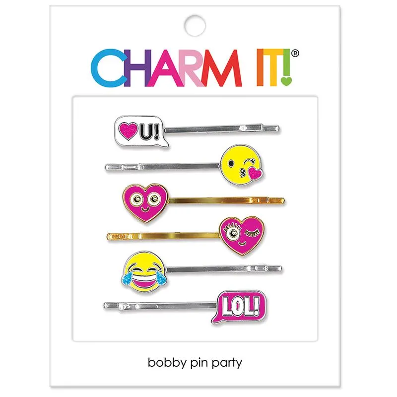 Charm It Bobby Pin Party Set Emoji