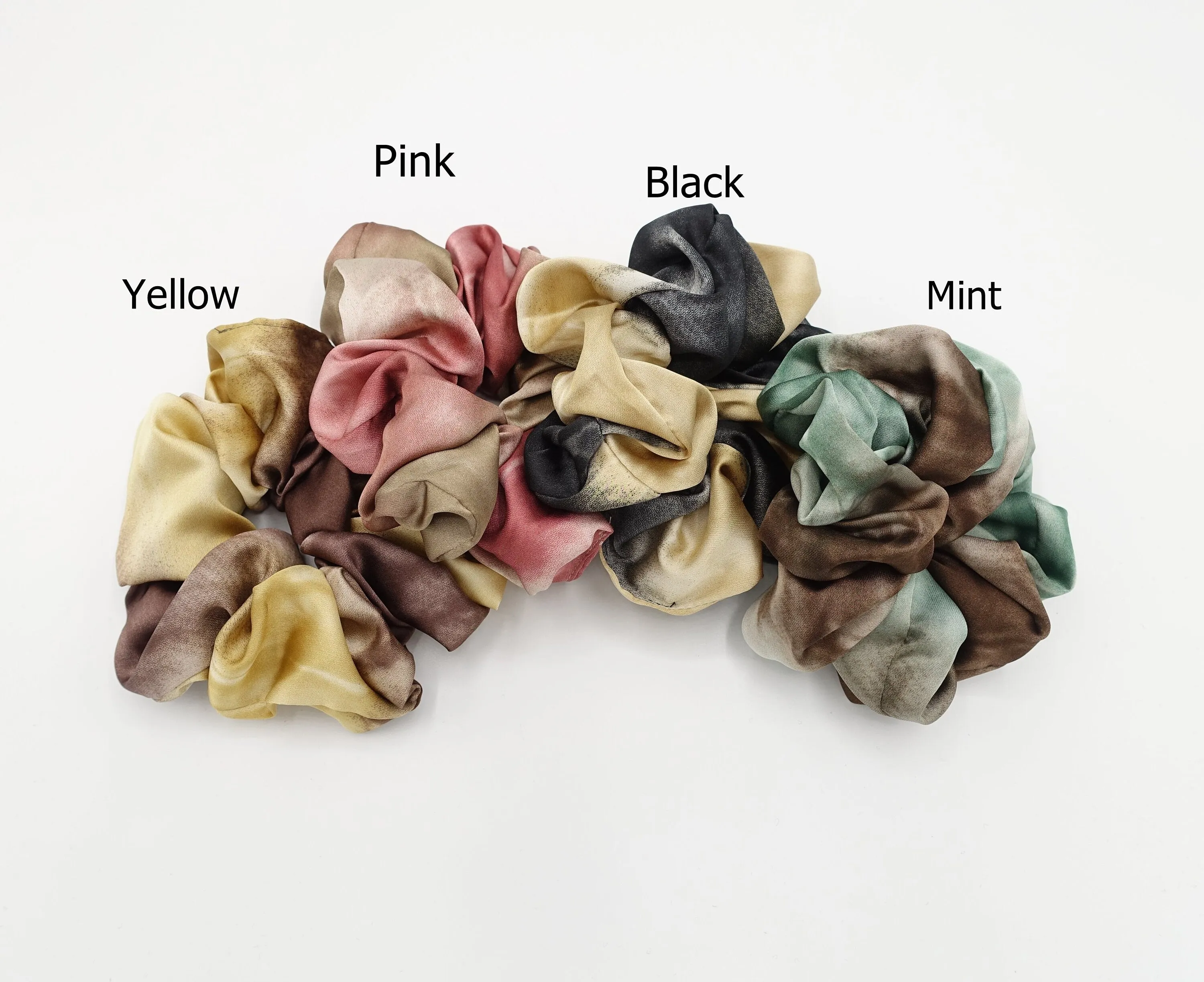 color gradation scrunchies glossy hair elastic scrunchie women hair accessory