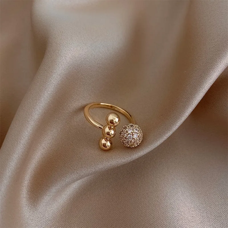 Copper Zircon Star Cocktail Ring