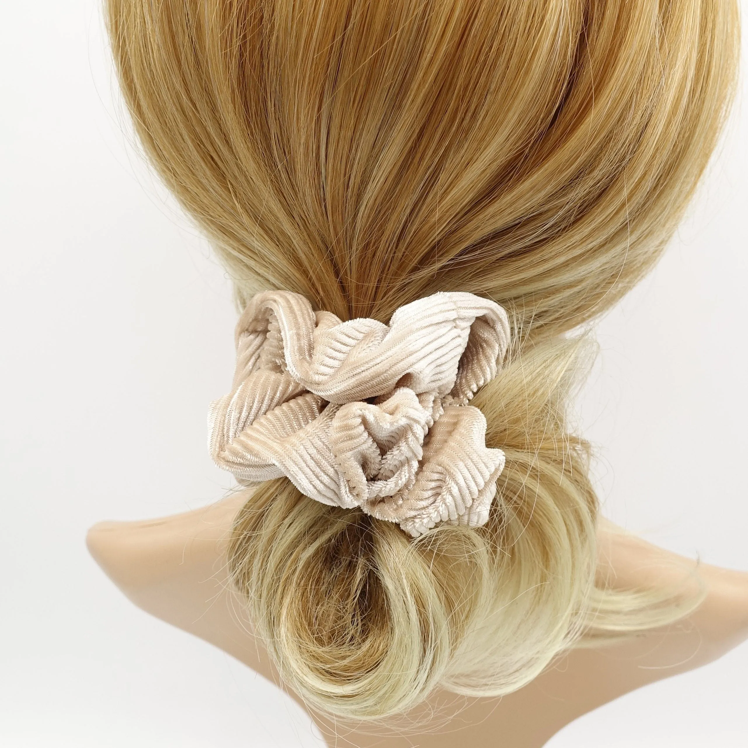 corduroy velvet scrunchies medium hair elastic scrunchie for women