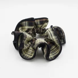 cotton plaid scrunchies medium hair elastic accessory