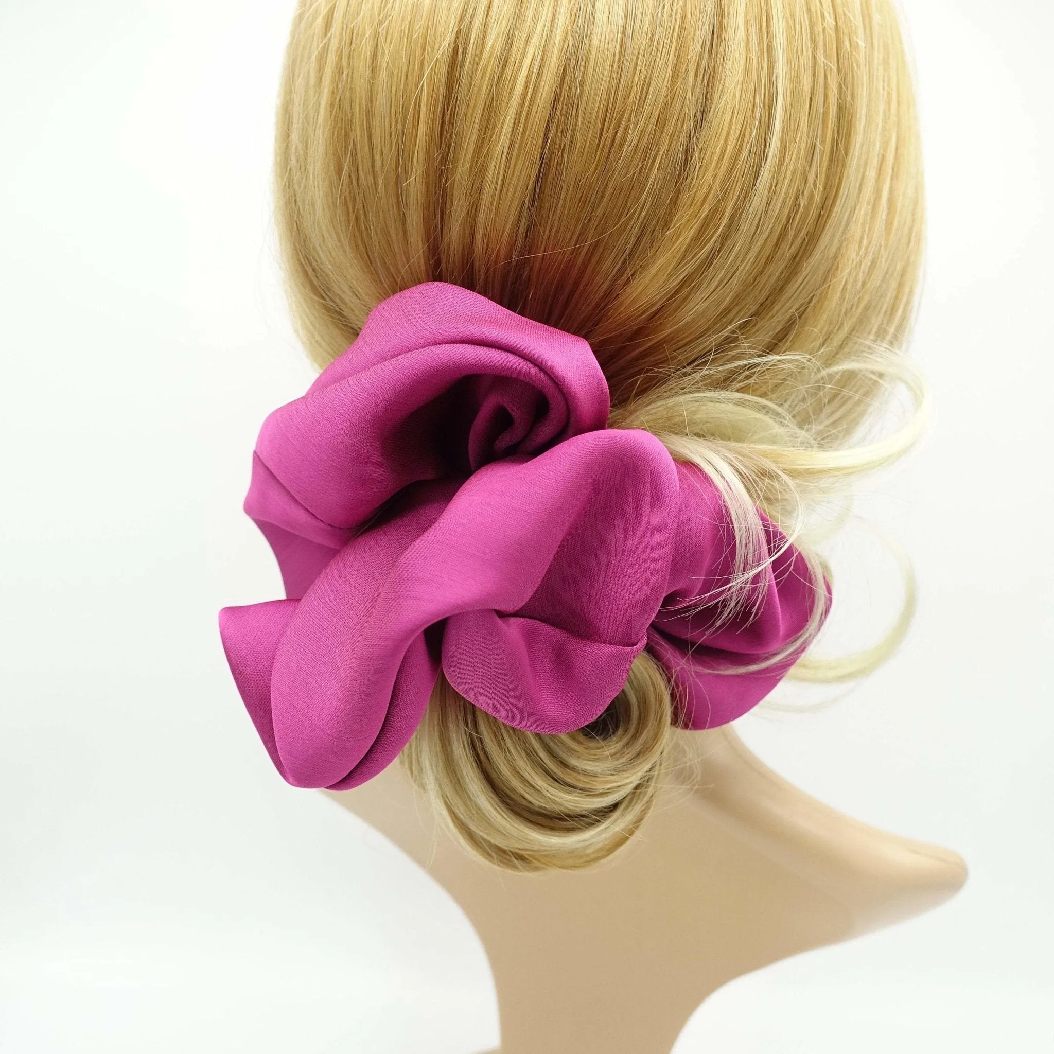 crinkled satin scrunchies oversized scrunchies scrunchy vivid hair elastic accessory for women