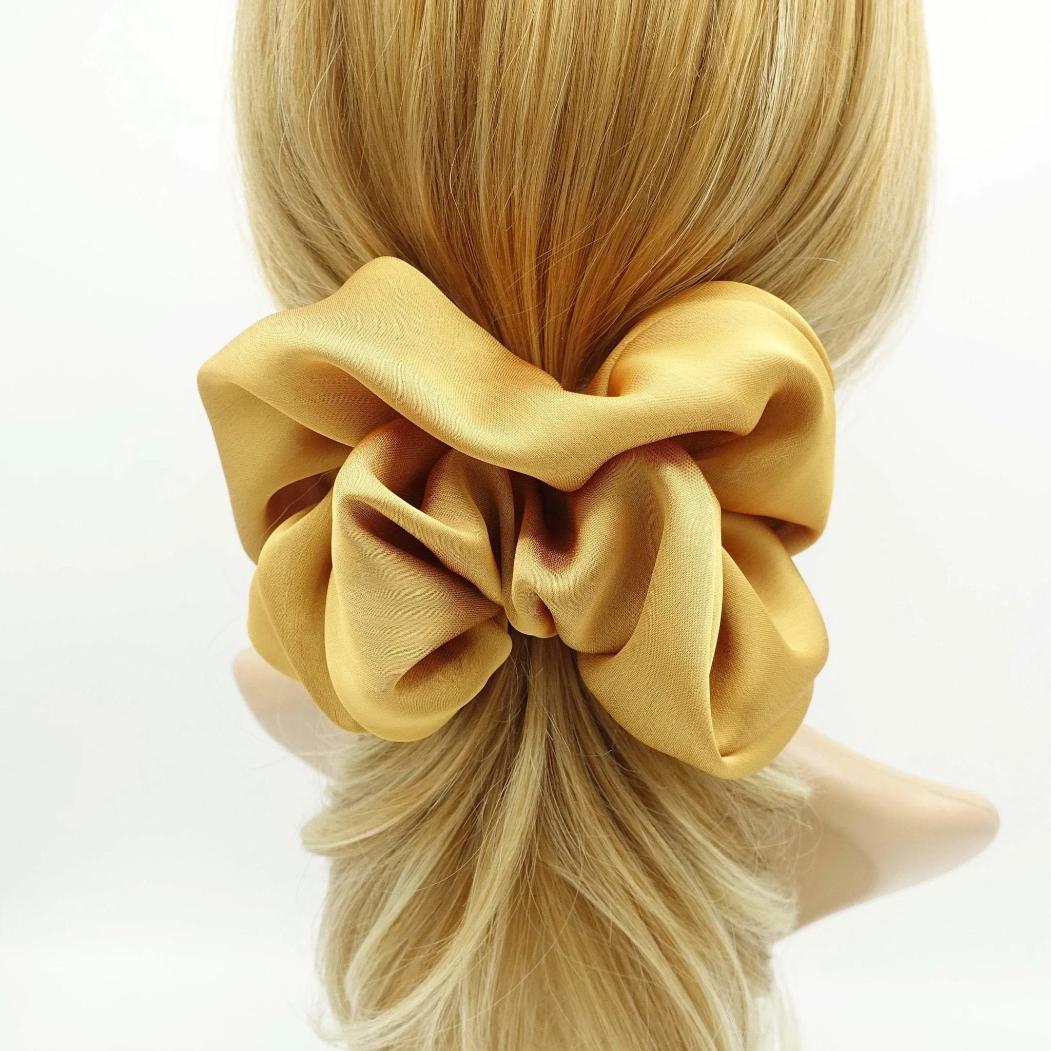 crinkled satin scrunchies oversized scrunchies scrunchy vivid hair elastic accessory for women