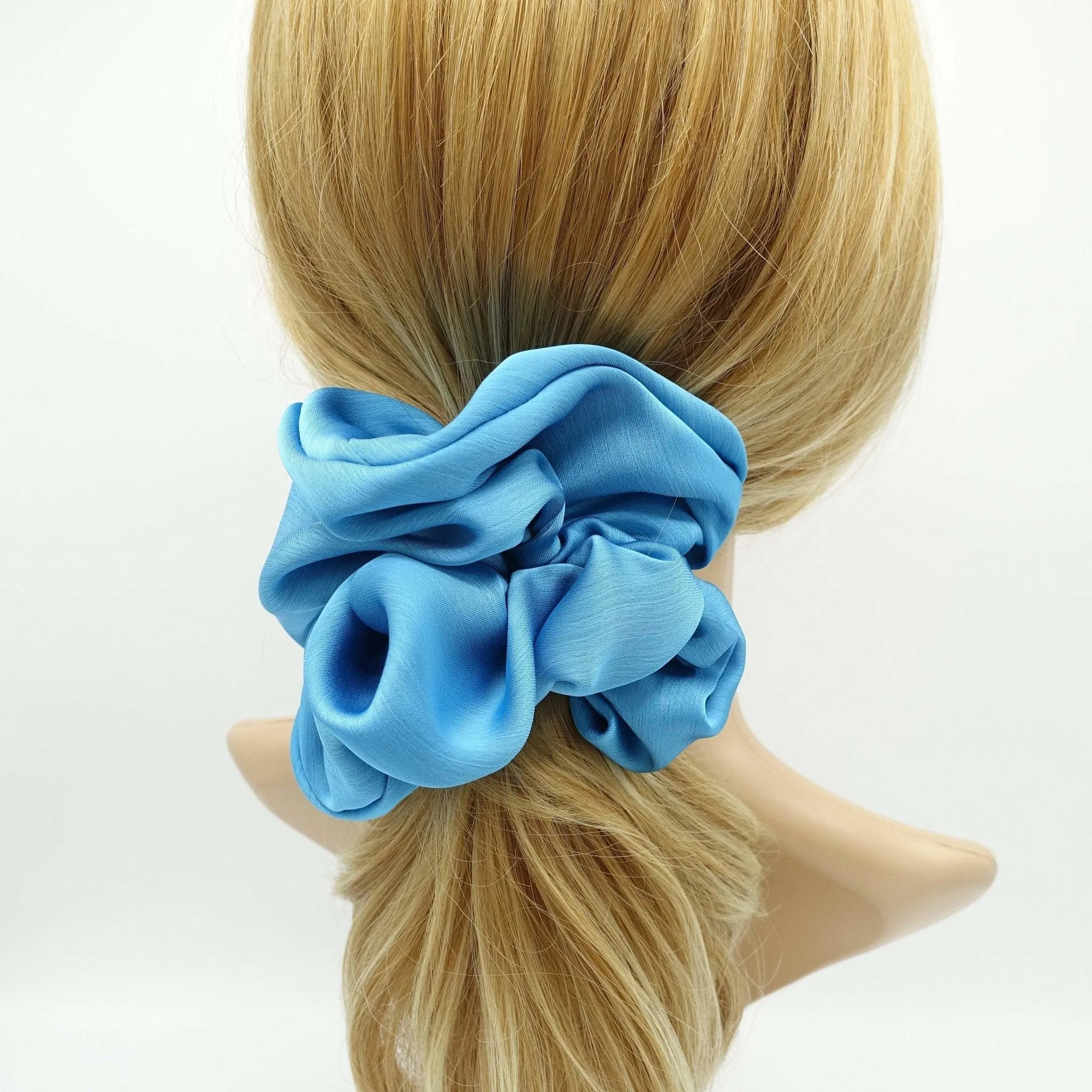 crinkled satin scrunchies oversized scrunchies scrunchy vivid hair elastic accessory for women