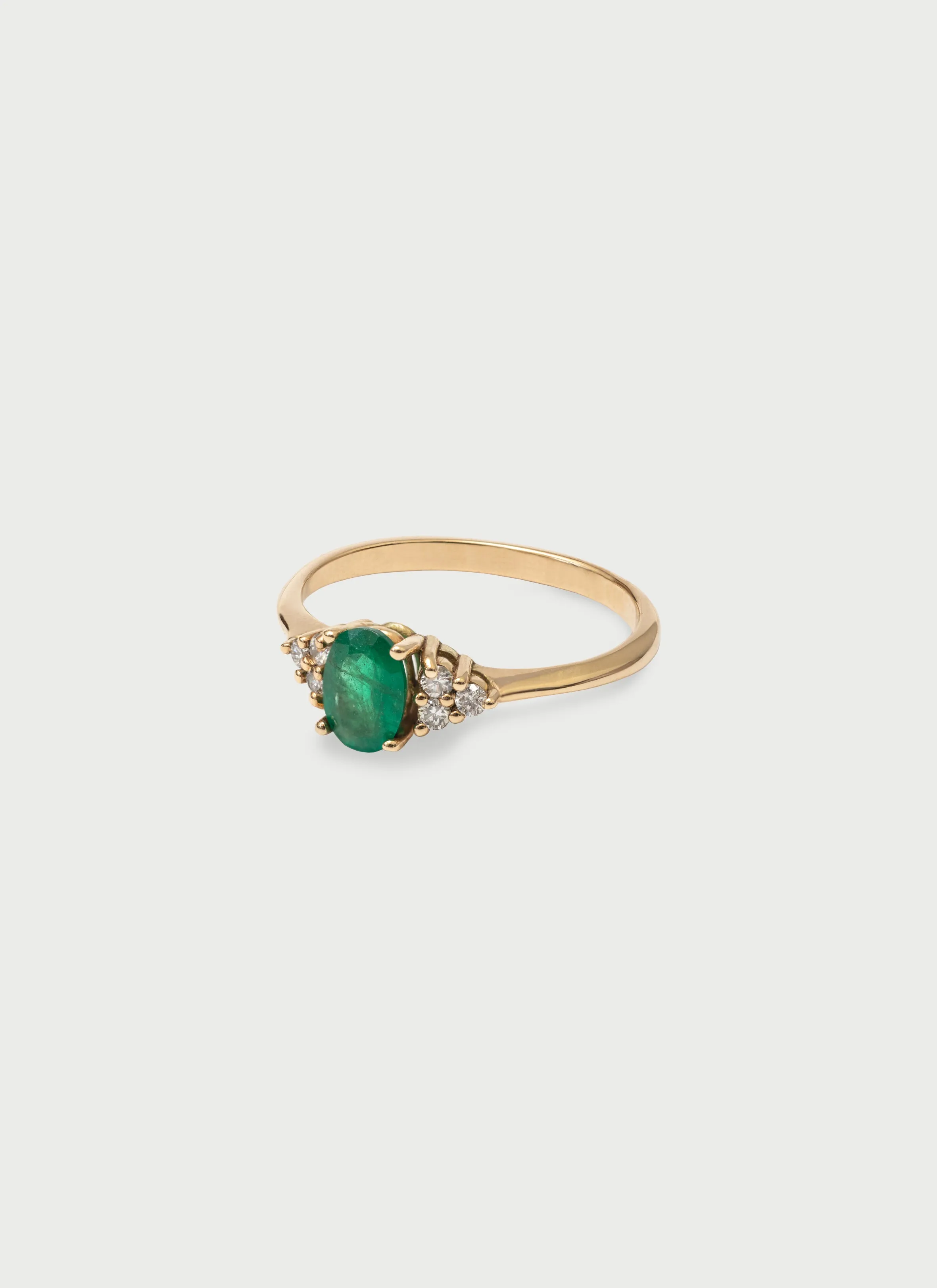 Dakota diamond emerald ring 14k gold