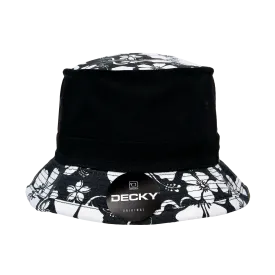 Decky 456 - Structured Floral Brim Fisherman's Bucket Hat - CASE Pricing