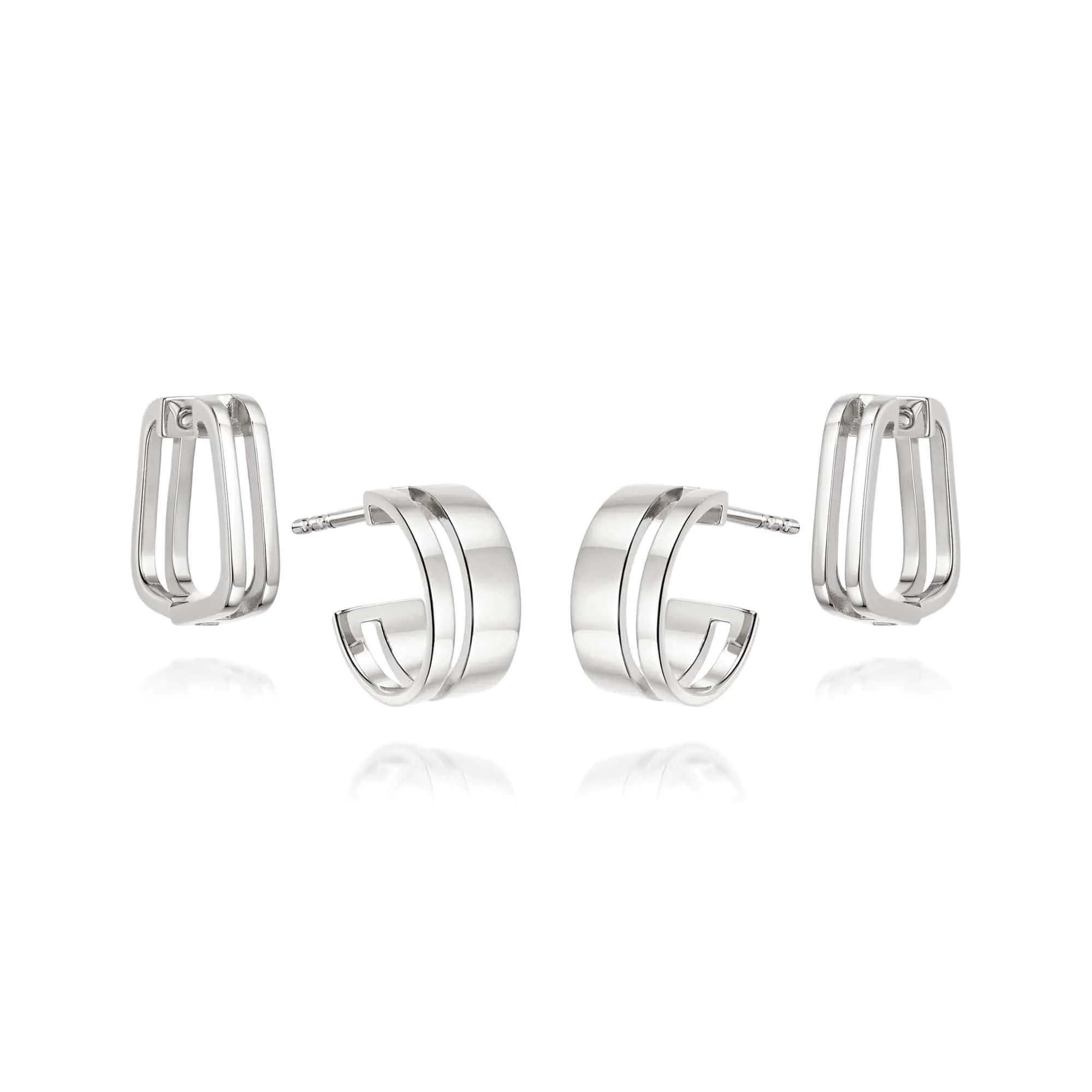 Double Trouble Huggie Earring Stack