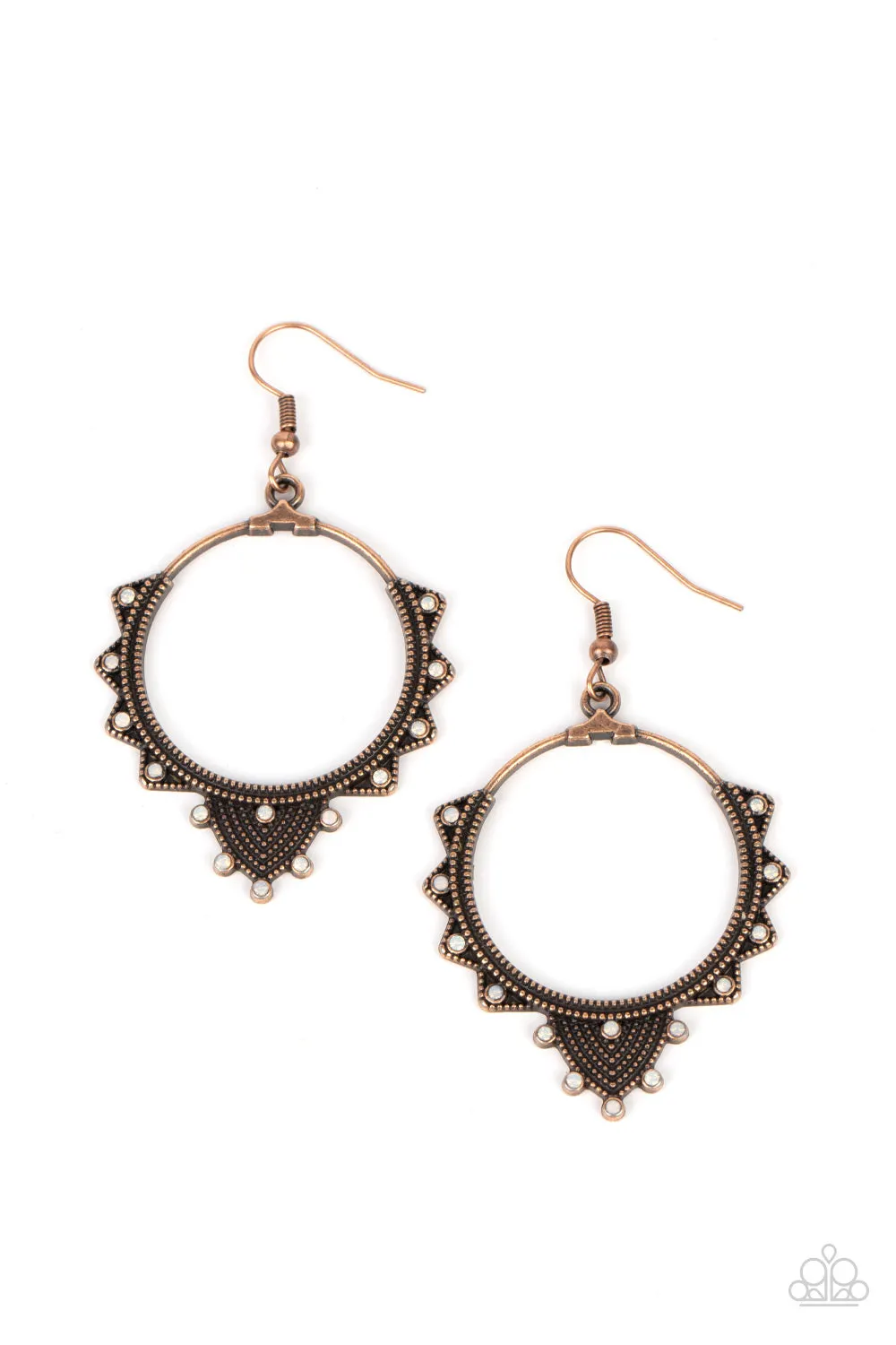 Earrings Textured Twinkle - Copper E384