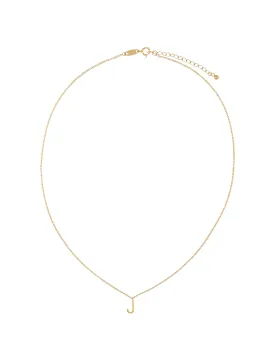 Elly Lou Timeless Initial Necklace - J- Gold