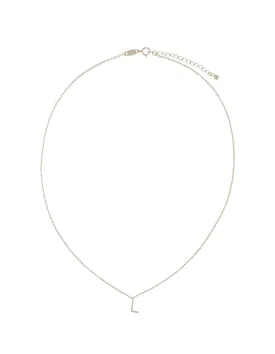 Elly Lou Timeless Initial Necklace - L- Silver