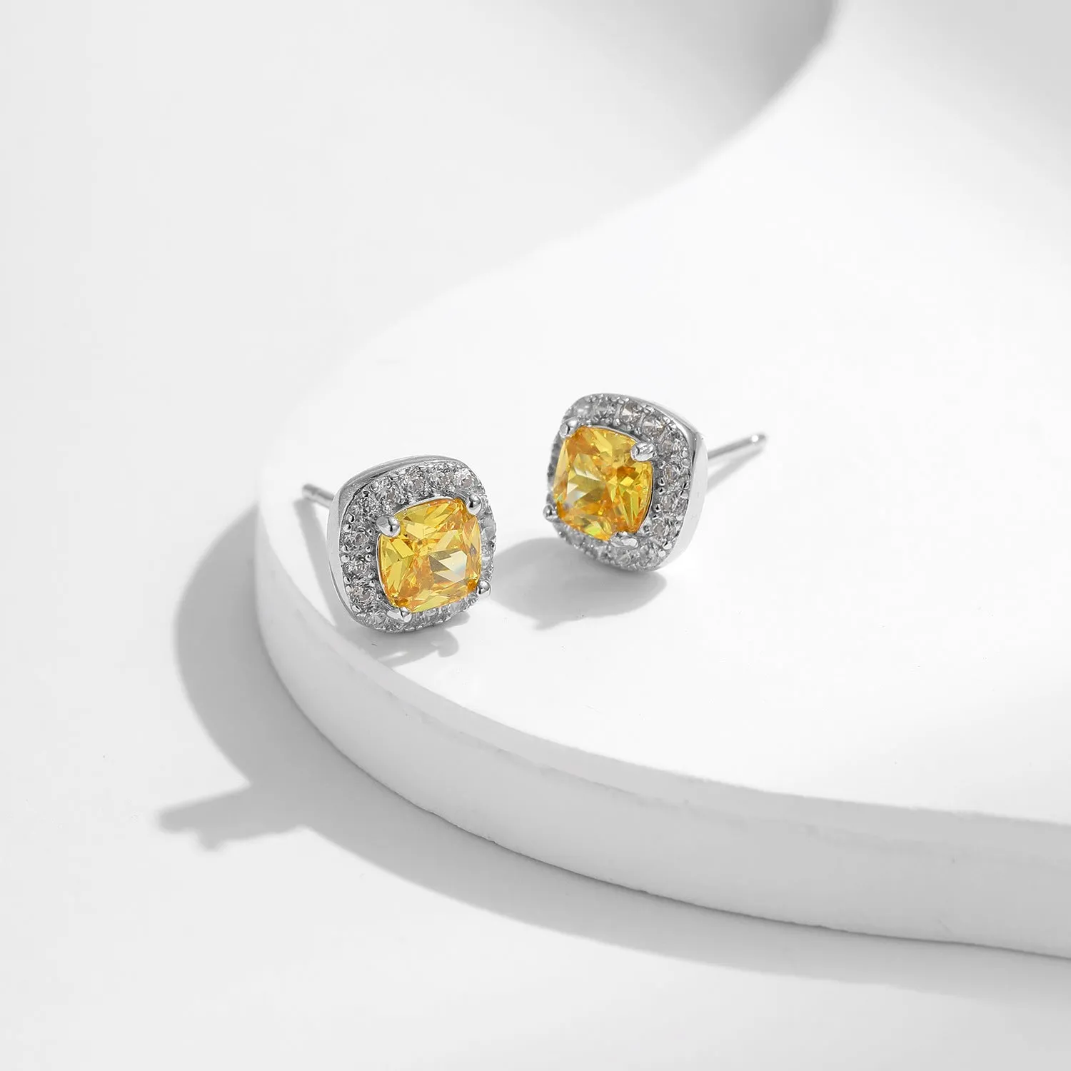 Everyday Genie Zircon Studded Sterling Silver Earrings