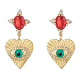 Eye Heart Statement Drop Earring