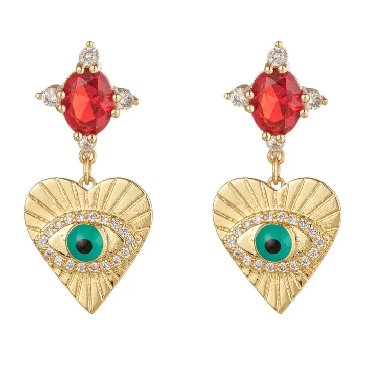 Eye Heart Statement Drop Earring