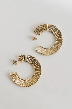 FINAL SALE - Lilly Gold Statement Hoop Earrings