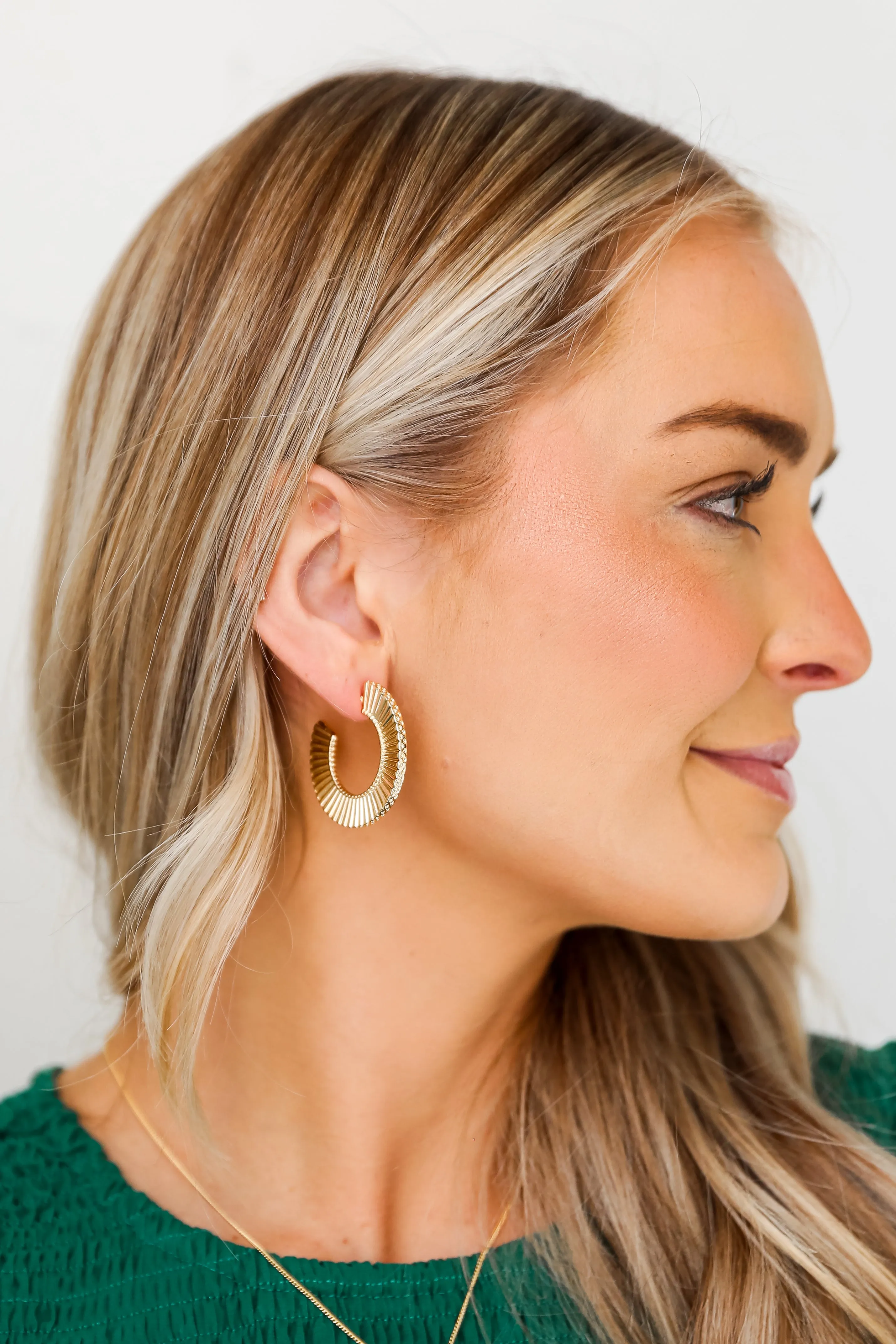 FINAL SALE - Lilly Gold Statement Hoop Earrings