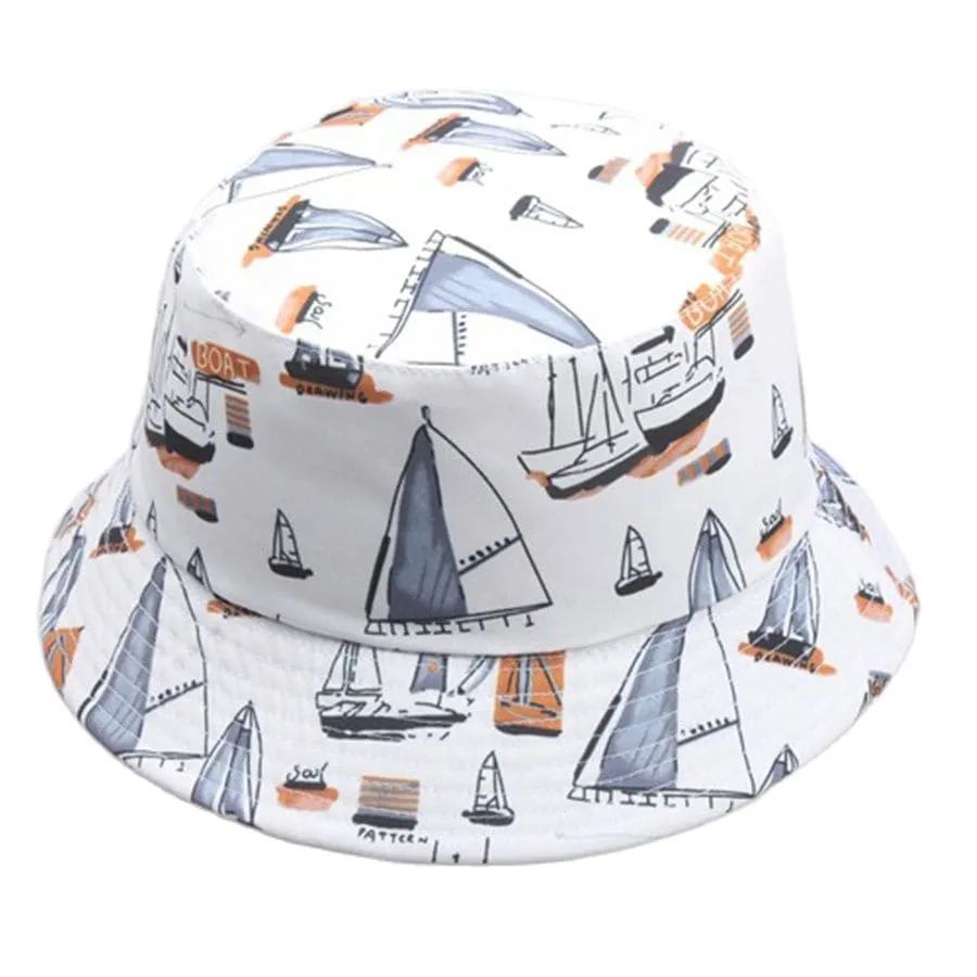 Fisherman Sailboats Bucket Hat