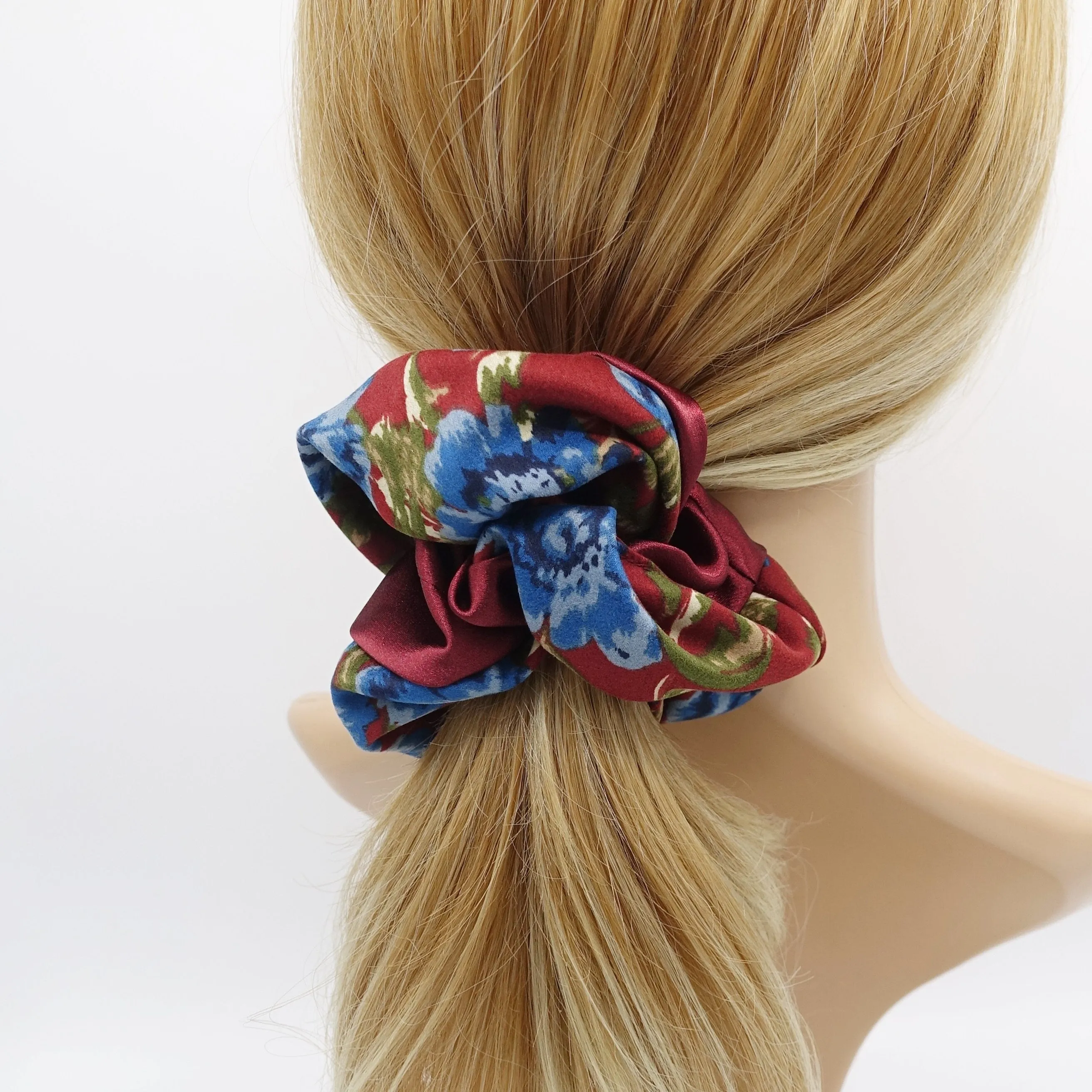 floral scrunchies, satin scrunchies for women