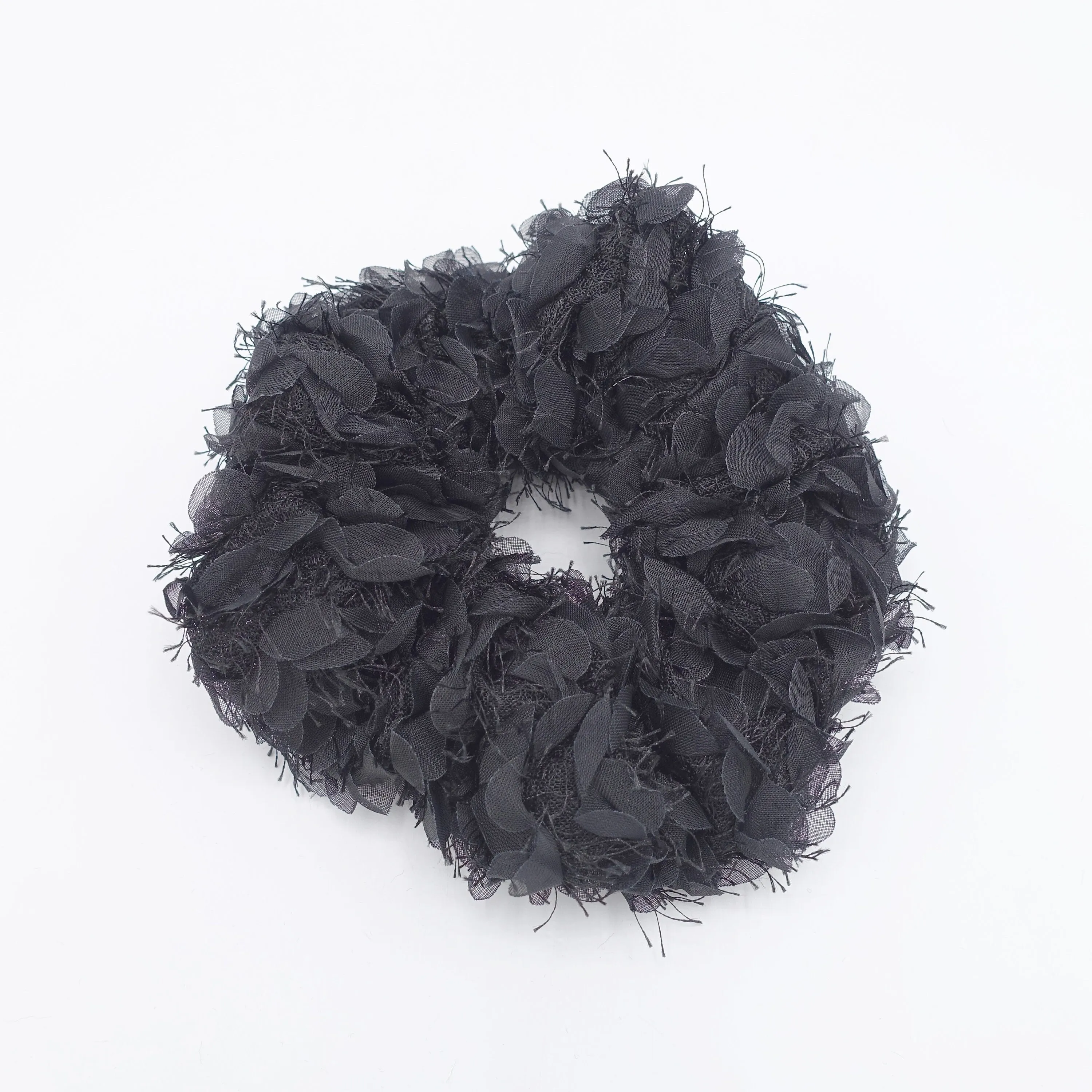 flower scrunchies, petal scrunchies for women