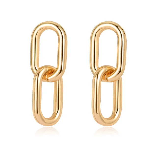 Geometric Hoop Earrings | Unusual hoop Earrings | Geometry Metal Earrings | Korean Earrings | Hoop Twist Earring | Minimal Earrings