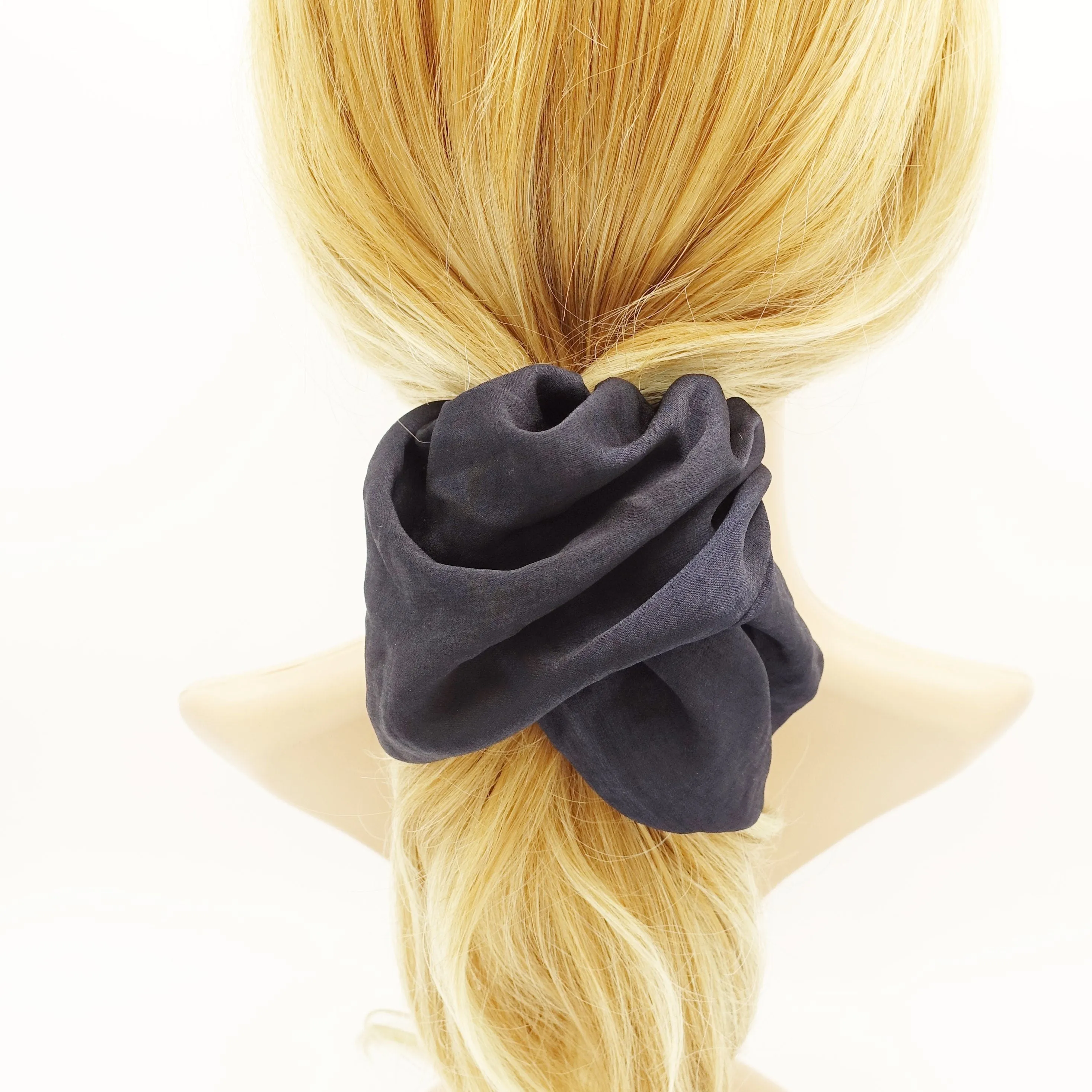 glossy asymmetric scrunchies hair elastic scrunchy for women