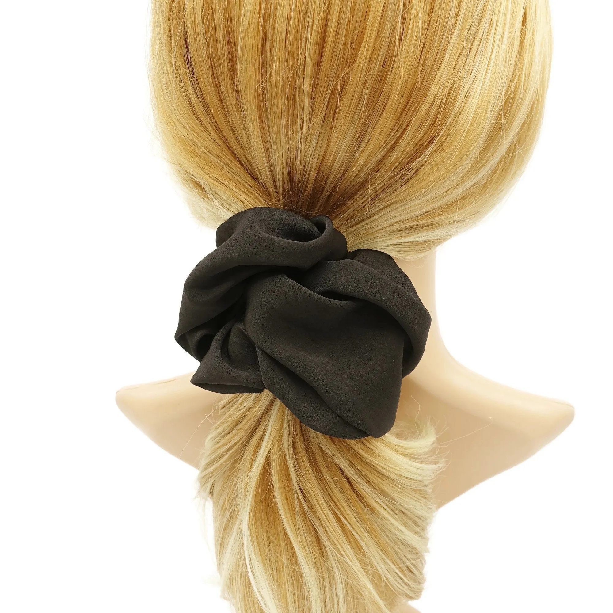 glossy asymmetric scrunchies hair elastic scrunchy for women