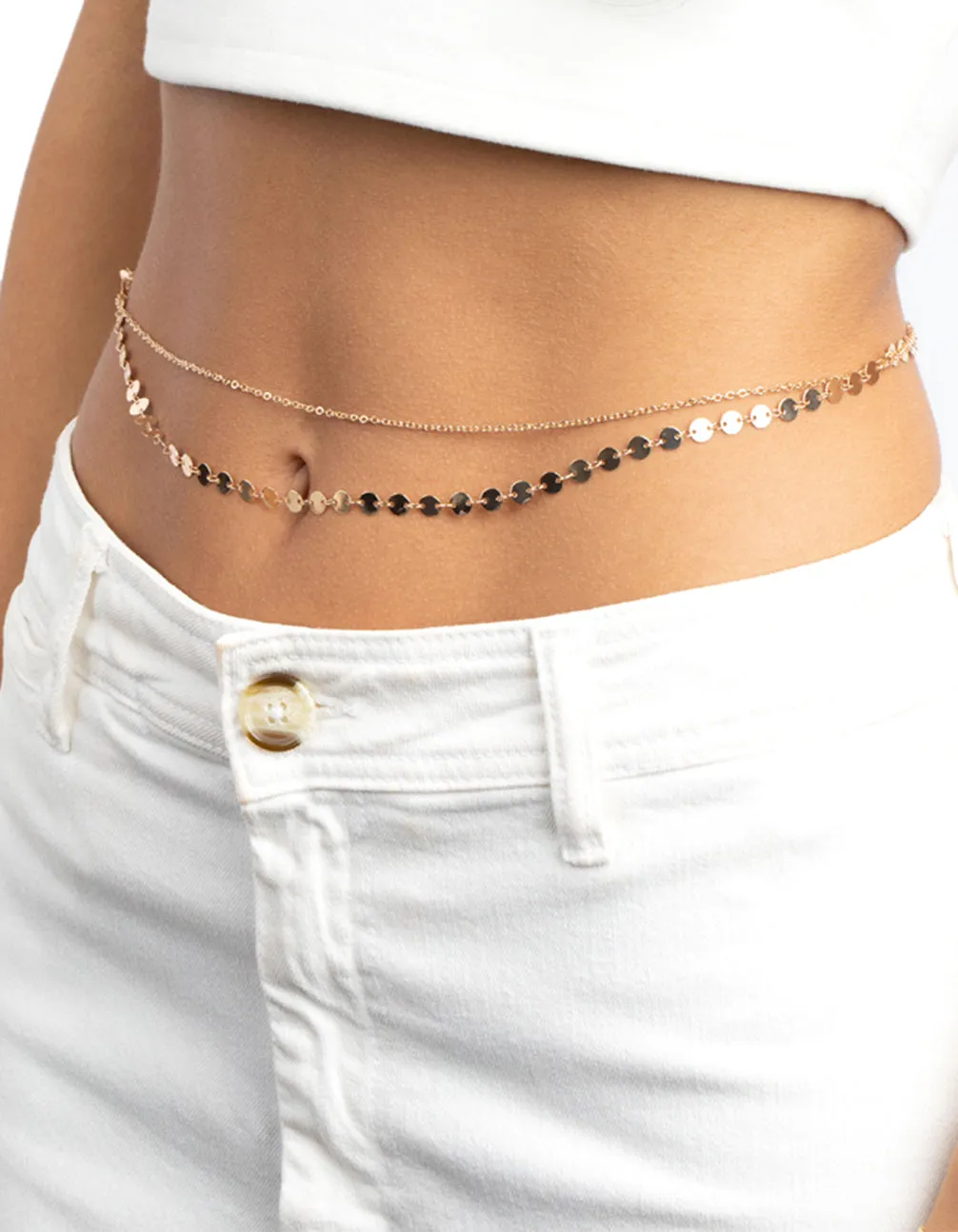 Gold Coin Layered Waist Chain