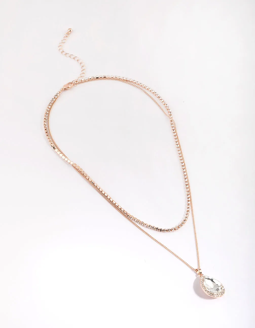 Gold Diamante Layered Necklace