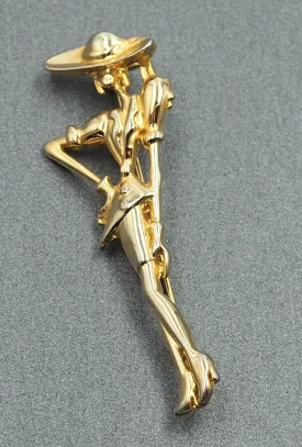 Gold Toned French Style Brooch